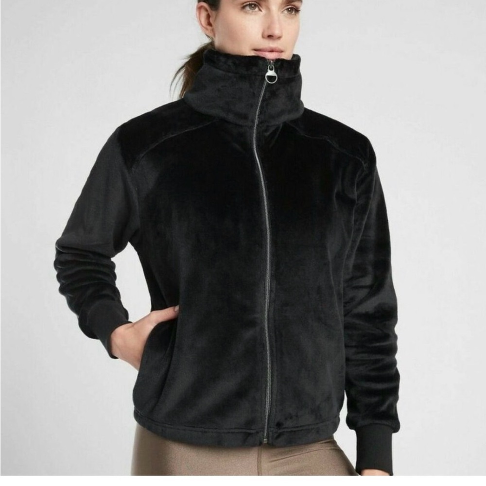 Athleta Recover Cozy Karma Full Zip Jacket Large Gray Blue - Picture 12 of 12